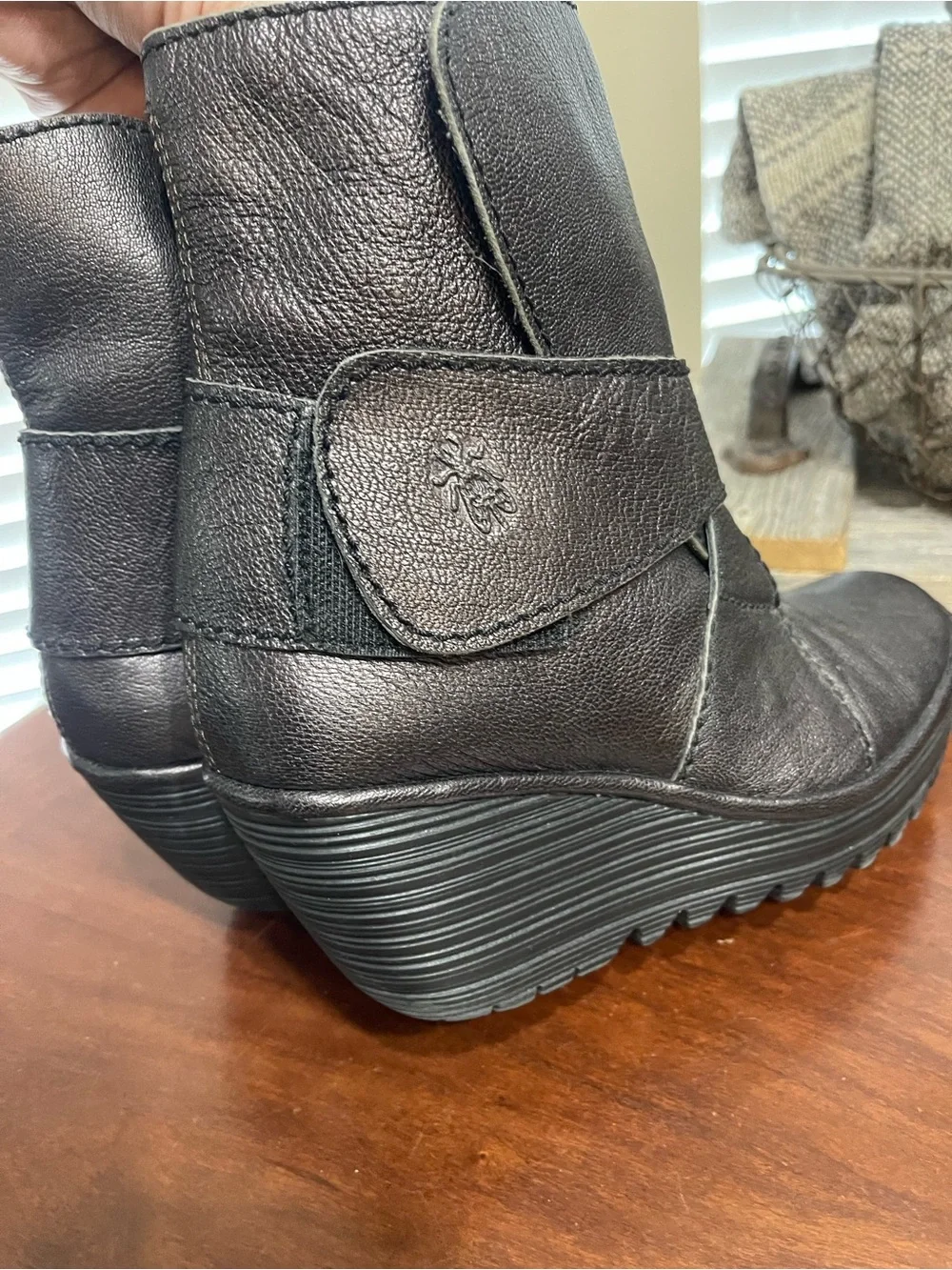 Fly London Rada Wedge Boot  Ankle Bootie Leather